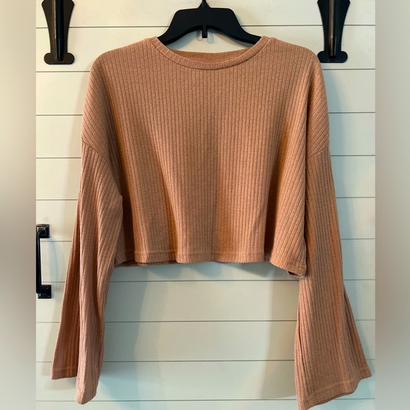 SHEIN Tops - SHEIN Long Bell Sleeve Crop